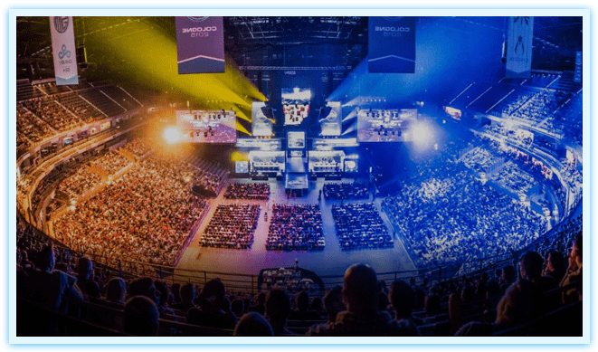 Many professional esports contests are held in front of live audiences.