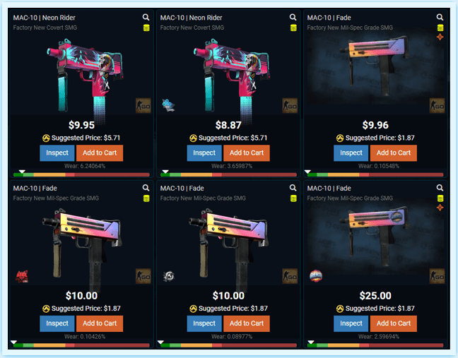 Colorful Weapon Skins
