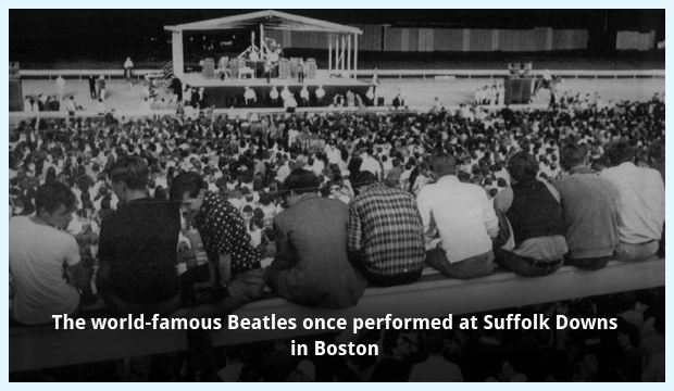 The Beatles Performing at Suffolk Downs Racecourse