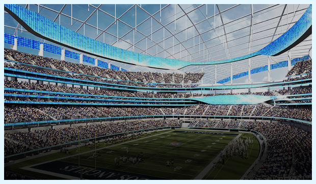 Artist’s Impression of the New Los Angeles Stadium at Hollywood Park