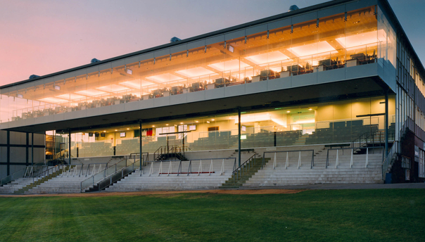 Newbury Racecourse’s Hampshire Stand Is a Fine Spot for Viewing the Racing