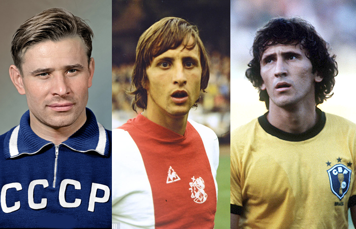 Lev Yashin Johan Cruyff and Zico